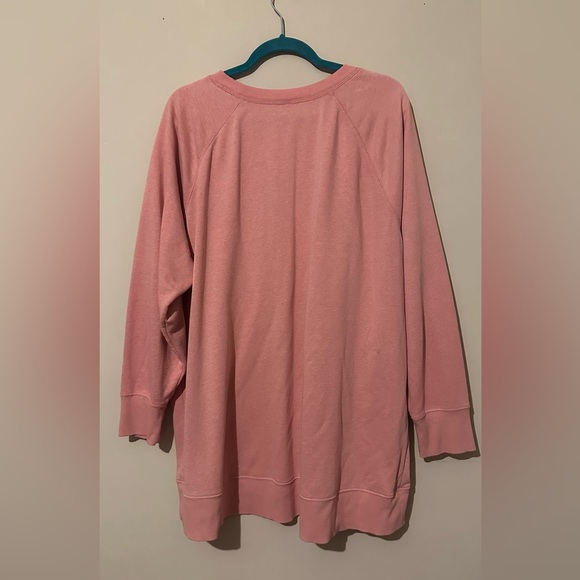 Old Navy xxl out of office embroidered Pink Crew Neck Sweater - Picture 5 of 5